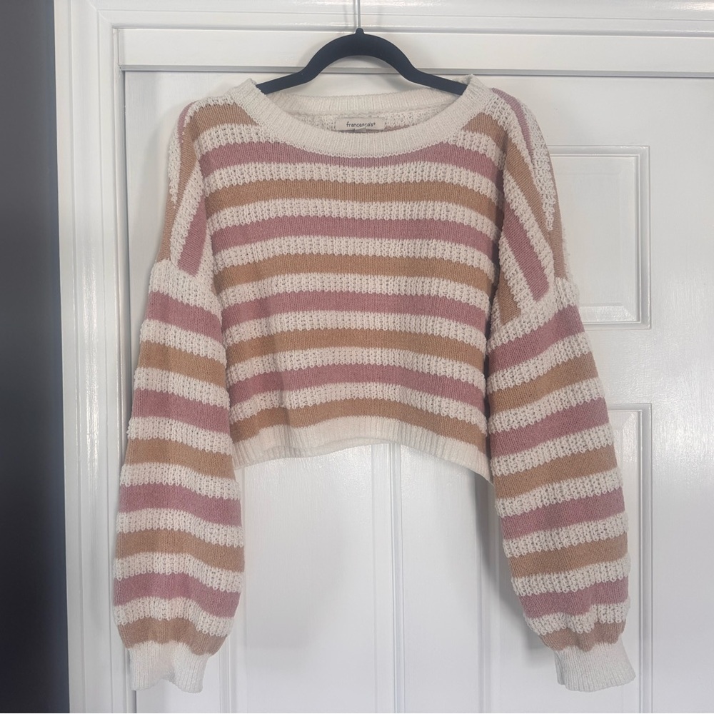 Francesca’s Striped Cropped Sweater